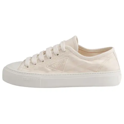 PRADA Triangle-logo Canvas Sneakers
