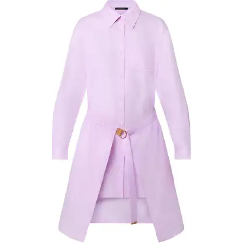LOUIS VUITTON Long Sleeved Dress Women's Purple