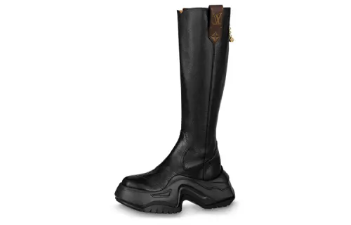 LOUIS VUITTON Archlight 2.0 Platform Cow Leather Knee high Boots Women's Black