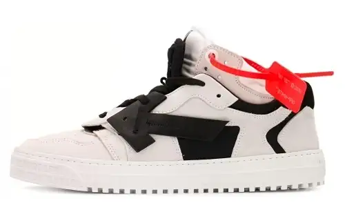 OFF WHITE C/O Virgil Abloh Men'S Black And White Off Court Low Sneakers