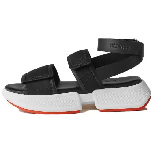 HERMES Geek Mesh One Strap Sandals Women's Black
