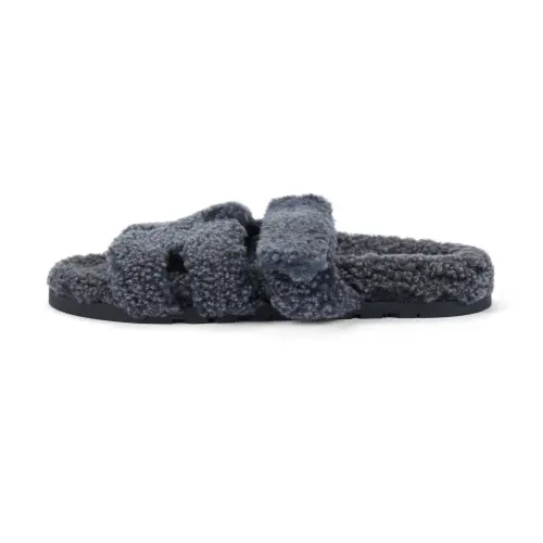 HERMES Slide Slippers Men's Black