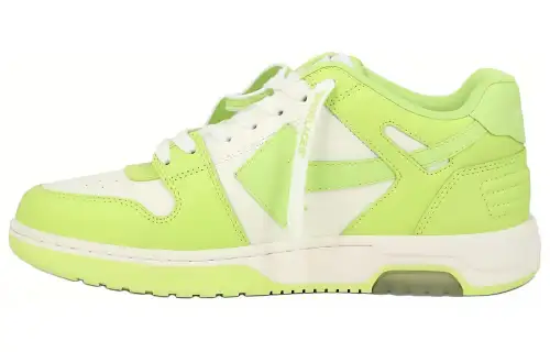 OFF WHITE Out Of Office Ooo Low Tops White Light Green