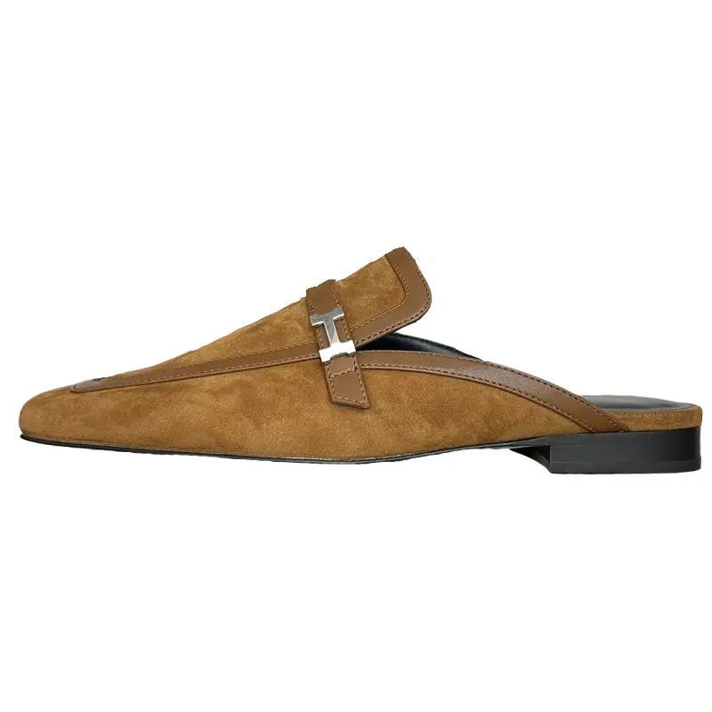 HERMES Closed Toe Slippers Women's Brown