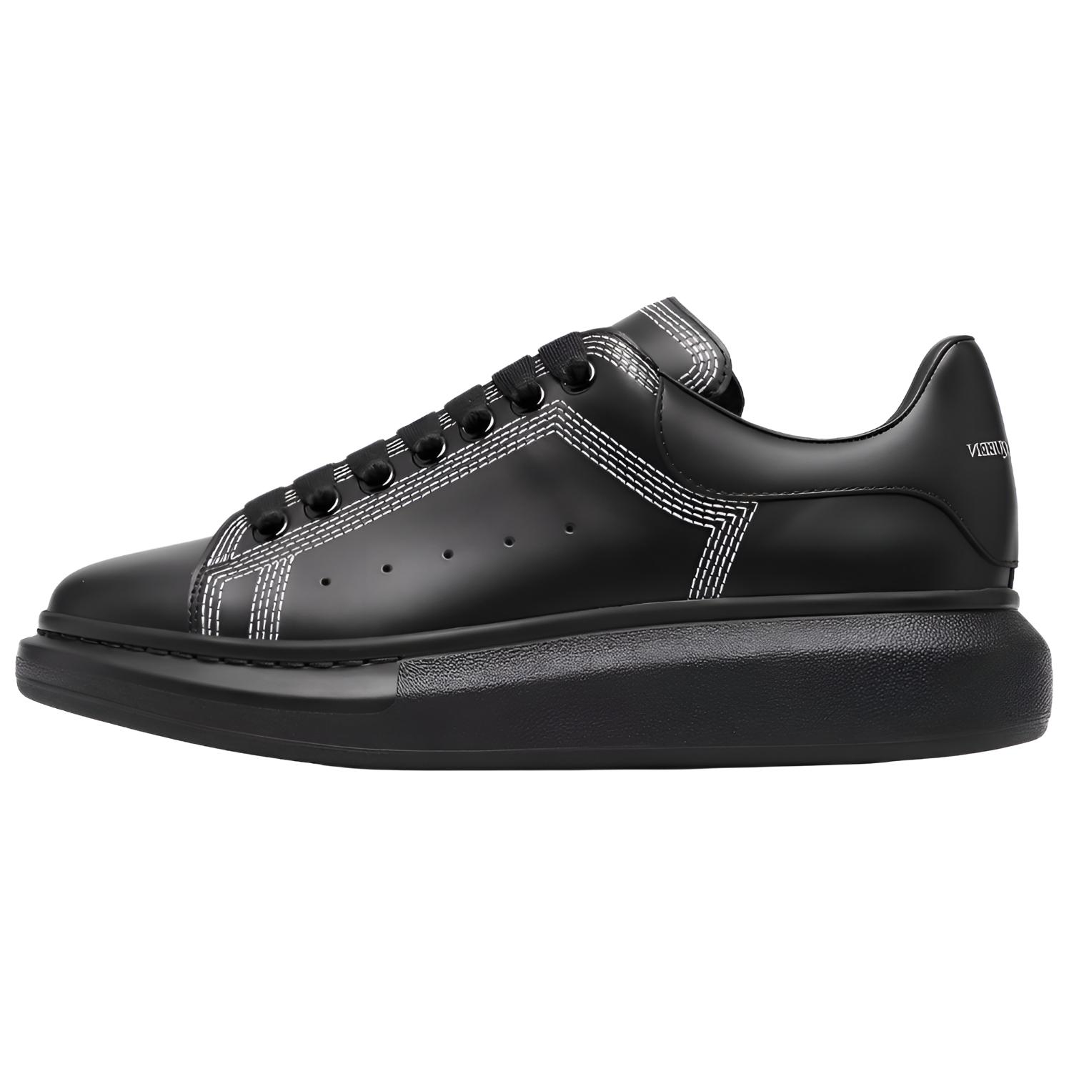 Мужские кеды Alexander McQueen Oversized Sneaker (черные)