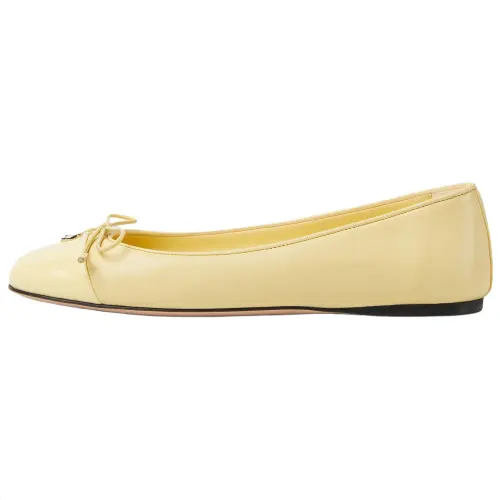 GUCCI Patent Leather, Leather Casual Shoes Women's Yellow