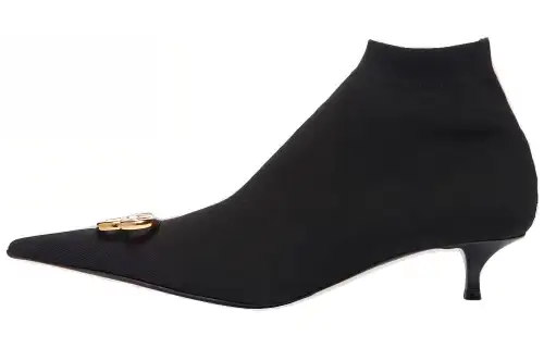 Balenciaga Knife Casual Ankle Boots 4cm Women's Black