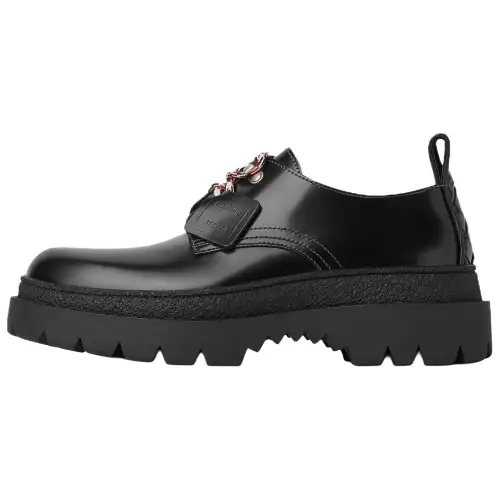 Bottega Veneta Cow Leather Casual Shoes Men's Black
