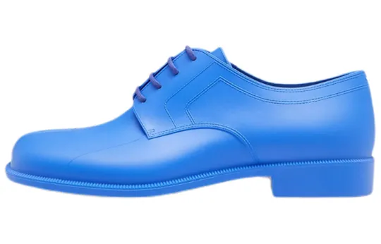 Maison Margiela Tabi Leather Flat Shoes Women's Blue
