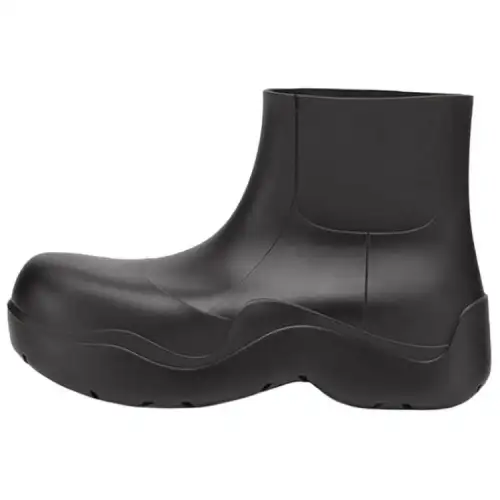 Bottega Veneta Puddle Rain Boots Classic Ankle Boots Men's Black