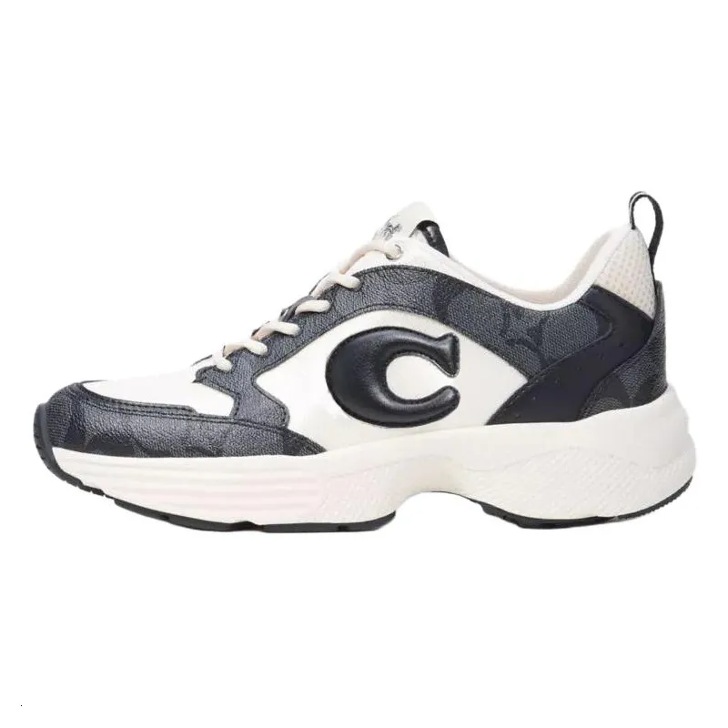 COACH Leather Low top Casual Shoes Women's Black