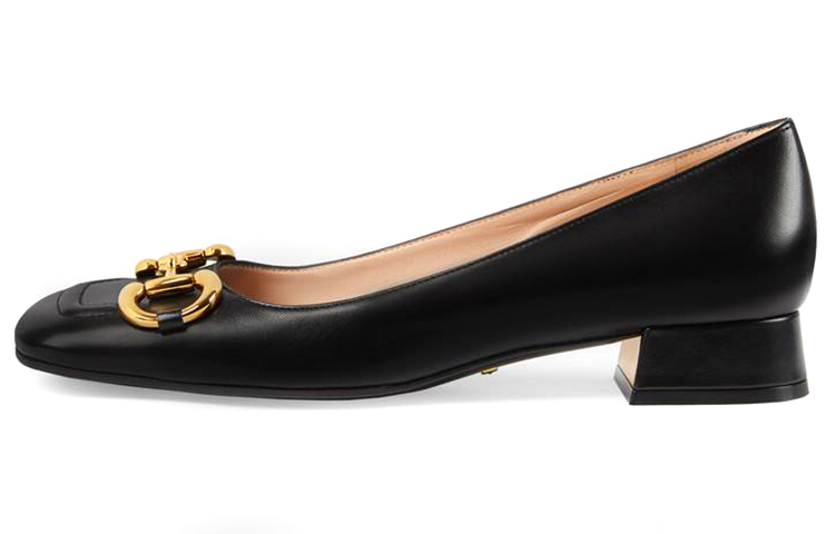 Женские лоферы Gucci Horsebit (черные)