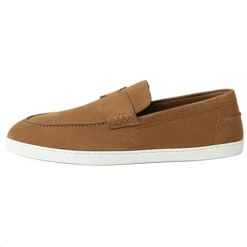 HERMES Job Casual Shoes Men's Brown