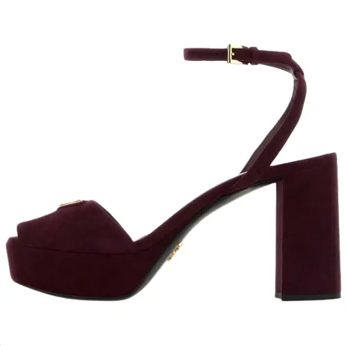 PRADA Tyrian One Strap Sandals 11cm Women's Bordeaux Red