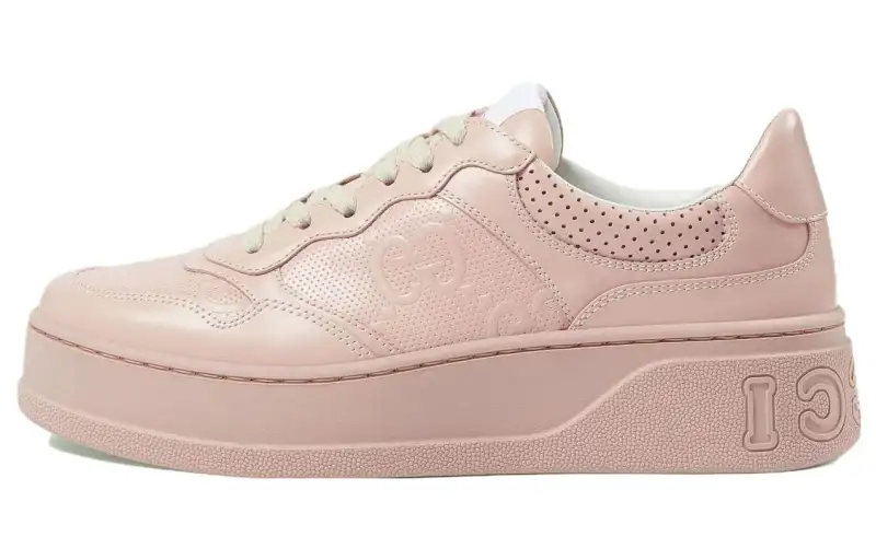 GUCCI Gg Sneaker Pale Pink Embossed Women's