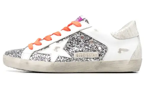 Golden Goose Super Star Stylish Skateboarding Shoes Women's White Silver