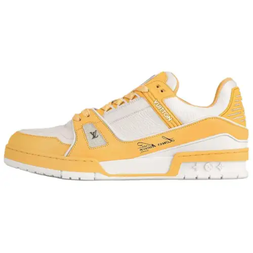 LOUIS VUITTON Trainer Skateboard Shoes Men's Yellow