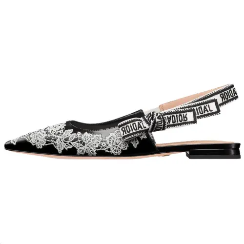 DIOR J'Adior Calfskin Casual Shoes Women's Black