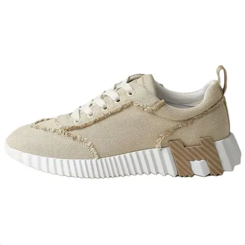 HERMES Bouncing Low top Casual Shoes 4CM Women's Beige