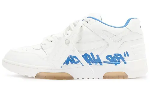 OFF WHITE Out Of Office 'OOO' Low Tops For Walking White White Dark Blue SS22