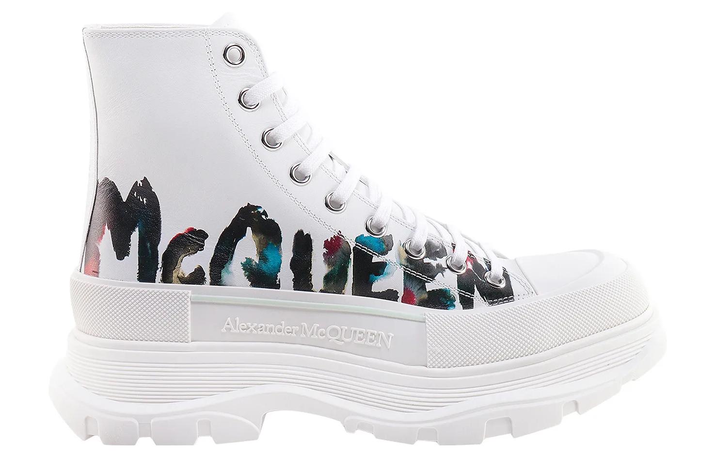 Мужские ботинки Alexander McQueen 711109WIATC9583 (белые) — фото 2