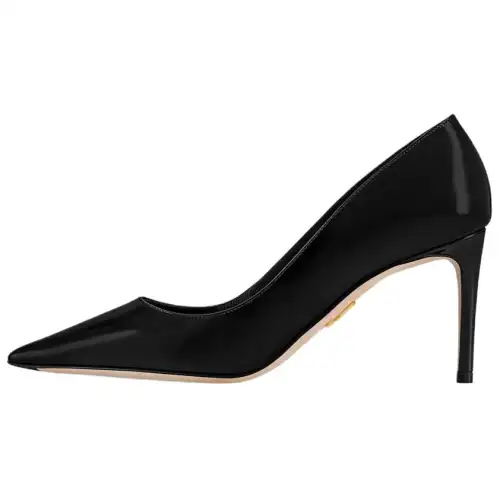 LOUIS VUITTON Gala Pump Slim Heel High Heels 8cm Women's Black