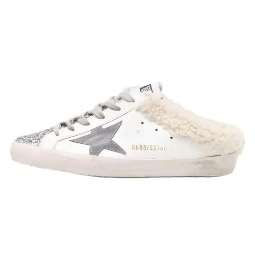 Golden Goose Super Star Sabot Leather Casual Shoes Women's White