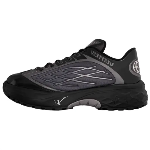 LOUIS VUITTON Lv Discovery Lace Up Sneakers 'Black'