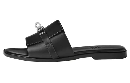 HERMES Giulia Noir Calfskin
