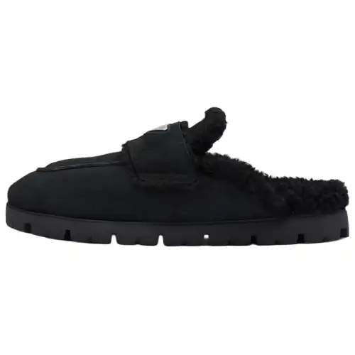 PRADA Rubber Sole Slide Slippers Men's Black