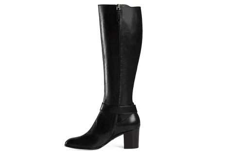 GUCCI Elizabeth Leather Knee high Boots Women's Black