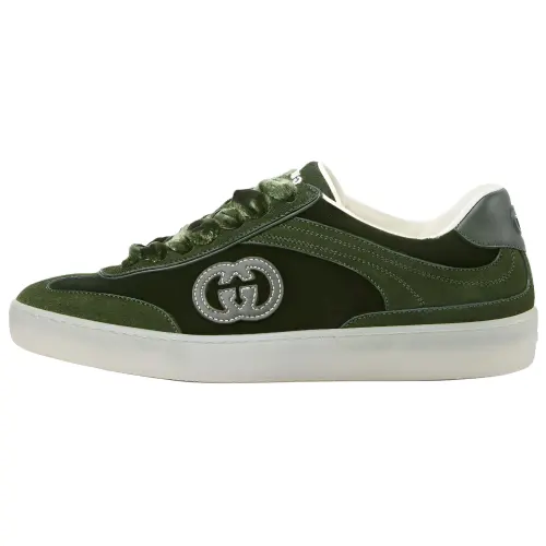 GUCCI G75 Low top Skateboard Shoes Women's Dark Green