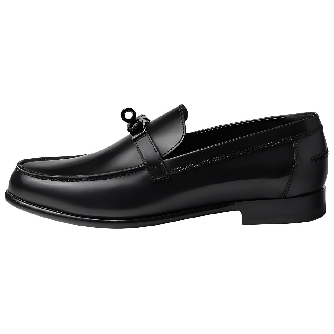 HERMES Destin Loafers Women's Black