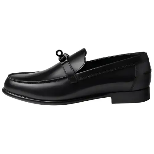 HERMES Destin Loafers Women's Black