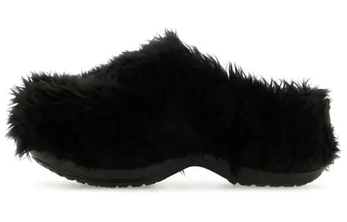 Balenciaga X Crocs™ Faux-fur Mules