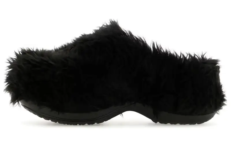 Balenciaga X Crocs™ Faux-fur Mules
