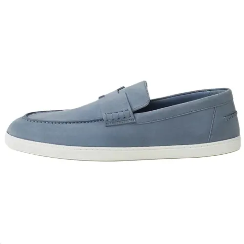 HERMES Job Loafers 1.7CM Men's Blue