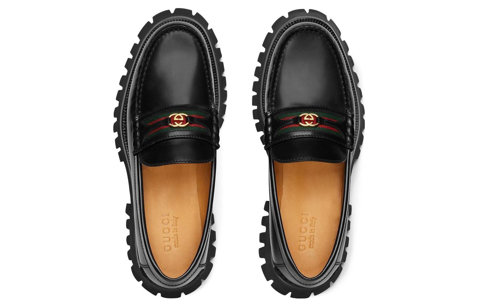 Мужские кеды Gucci logo (черные) — фото 4