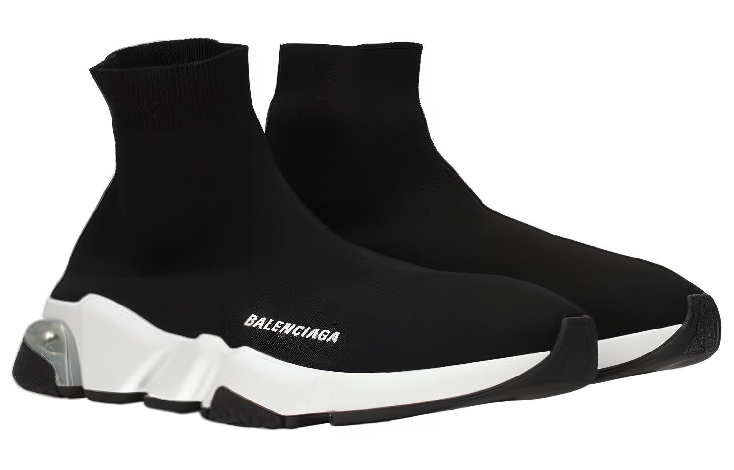 Мужские кроссовки Balenciaga Speed (черно-белые) — фото 2