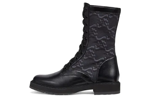 FENDI Women's Leather Biker Boot 'Black'