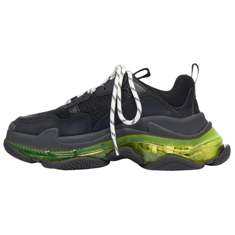 Женские кроссовки Balenciaga Triple S (черно-зеленые)