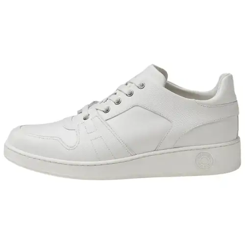 HERMES FREE Leather Low top Stylish Skateboarding Shoes Men's White