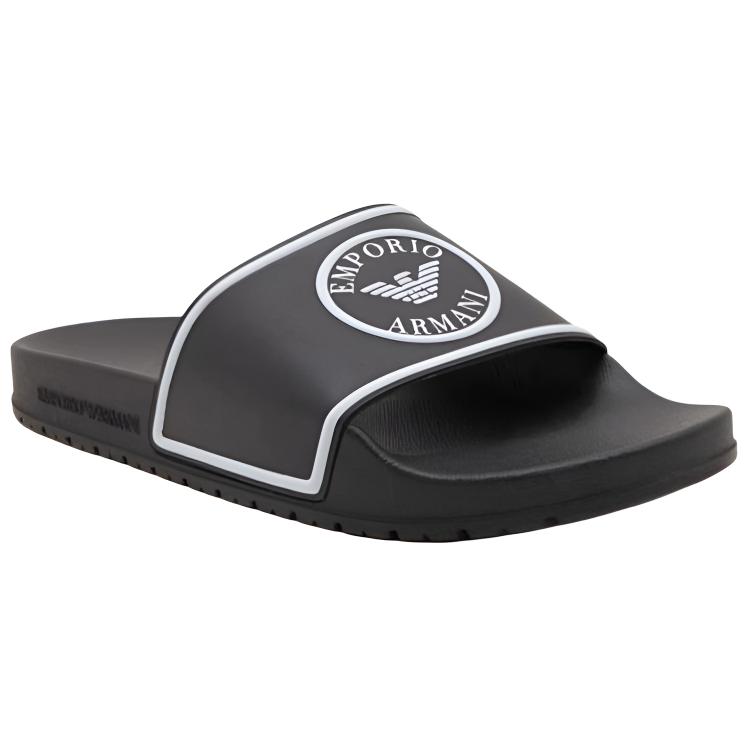 EMPORIO ARMANI EA Slide Slippers Men's Black