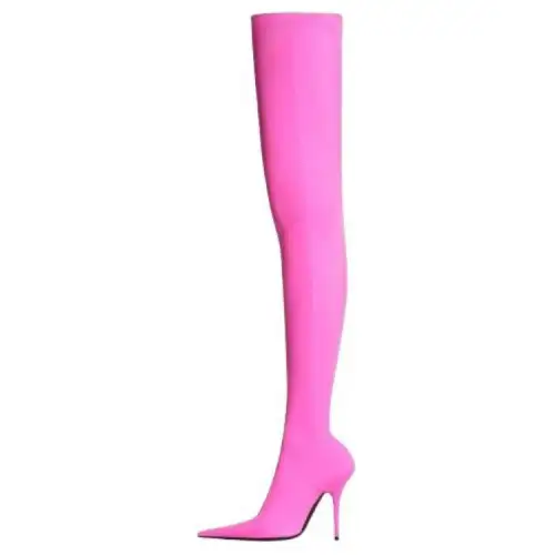 Adidas x Balenciaga Knife Knee High Boots 11cm Women's Pink White