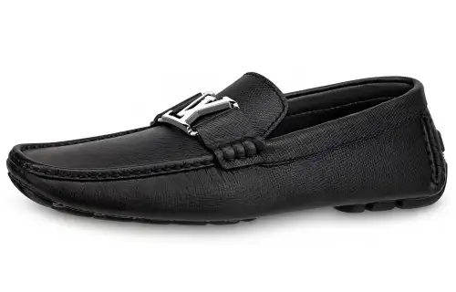 LOUIS VUITTON Monte Carlo Logo Casual Shoes Men's Black