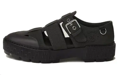HERMES Roman Sandals Men's Black