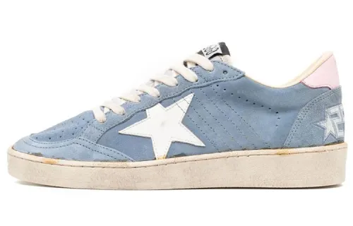 Golden Goose Ball Star Stylish Skateboarding Shoes Women's Blue Pink Distressed