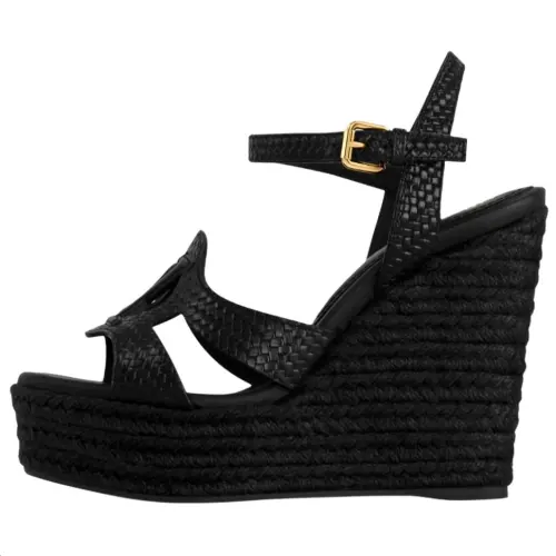 LOUIS VUITTON Isola One Strap Sandals 8.5cm Women's Black