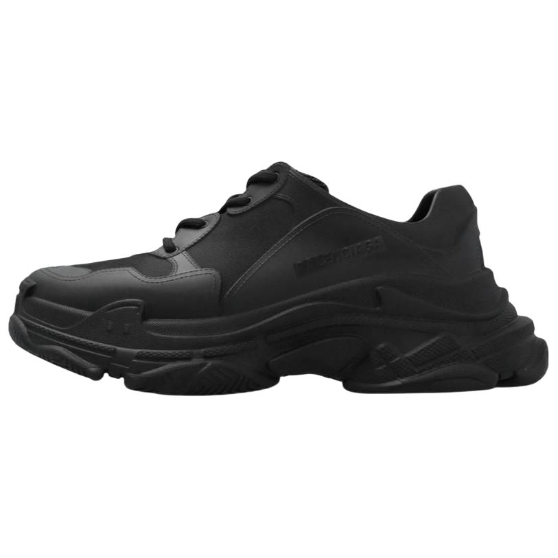 Balenciaga Balenciaga Triple S round toe trendy casual low-top lifestyle shoes for men black