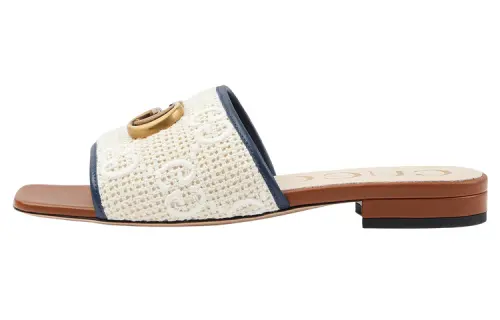 GUCCI Slide Slippers Women's Ecru